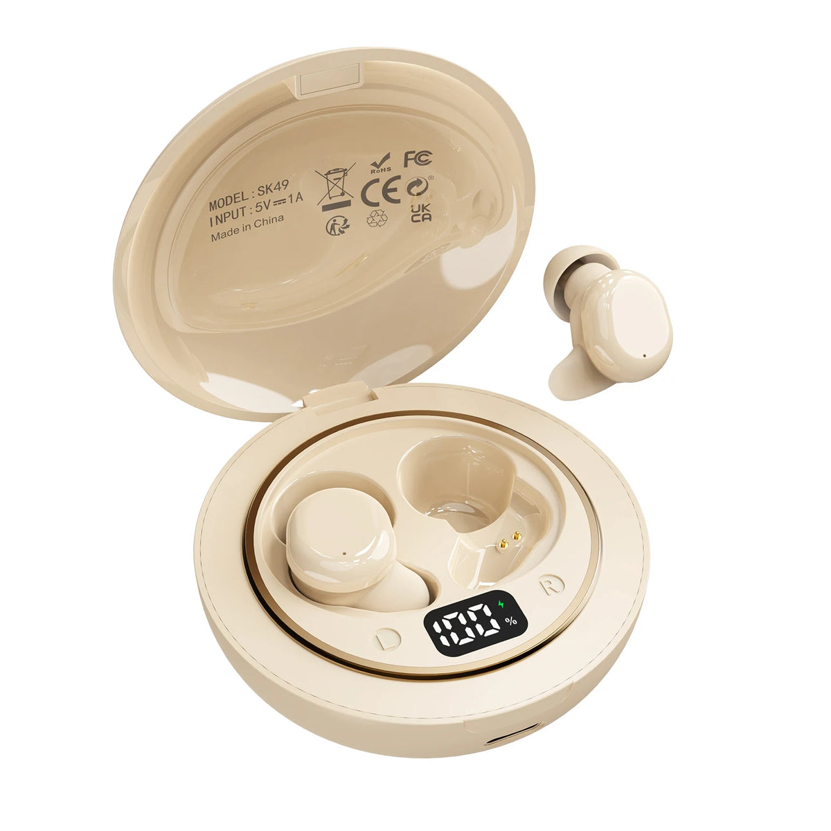 SHUKE Wireless Bluetooth Sleep Earbuds With Active Noise Canceling