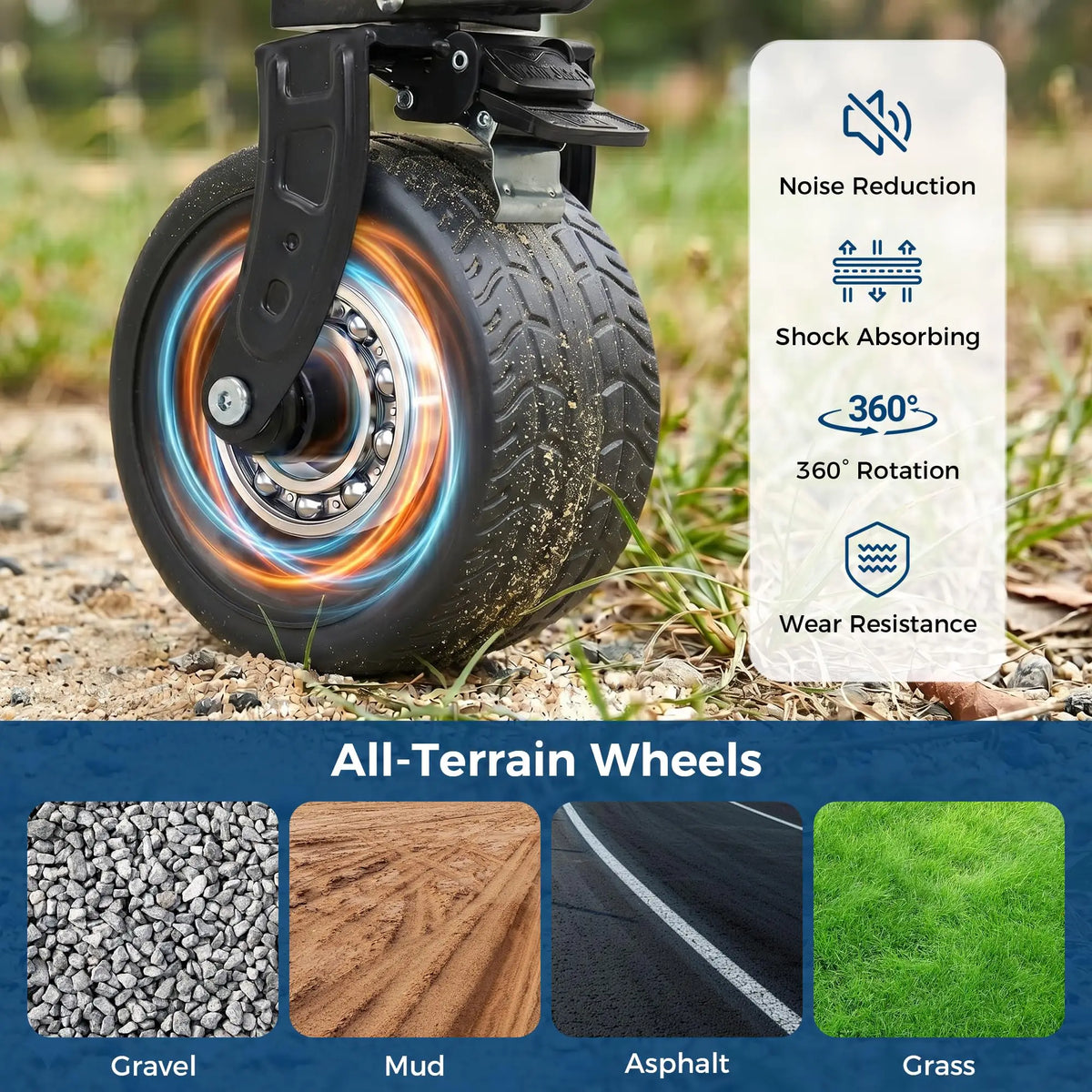 Heavy Duty Collapsible Utility Wagon With All Terrain Wheels