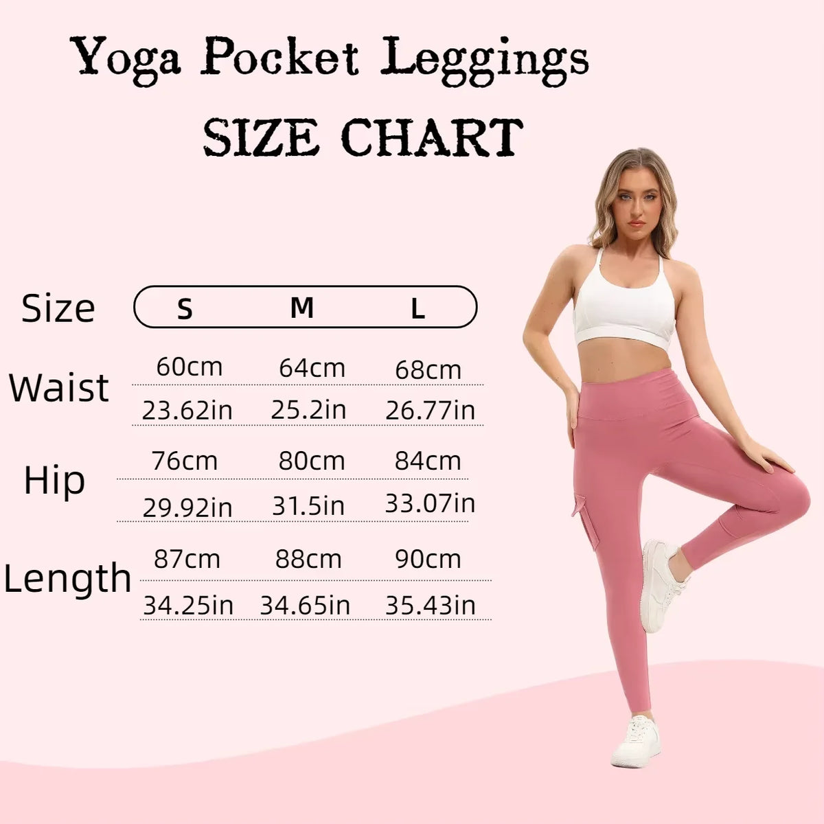 Women High Waist Yoga Leggings With Functional Pockets And Stretch Fit