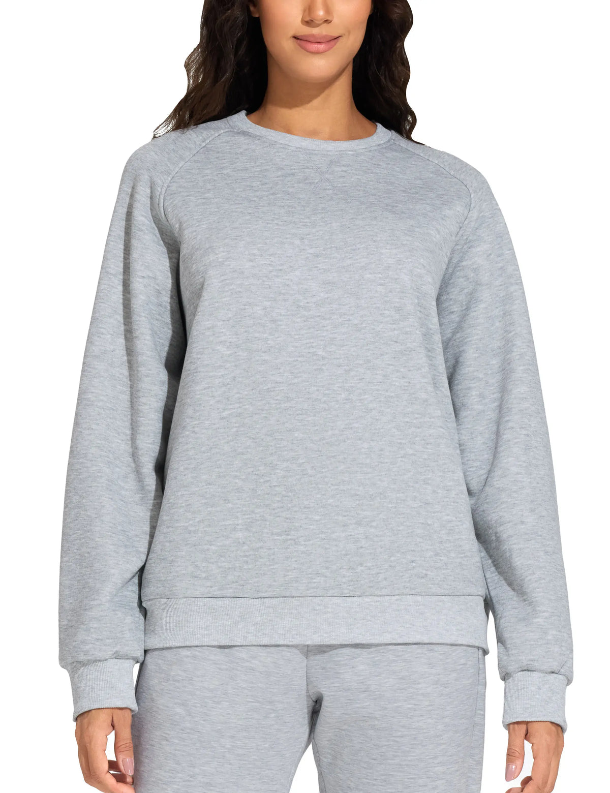 THE GYM PEOPLE Women's Fleece Crewneck Workout Sweatshirt