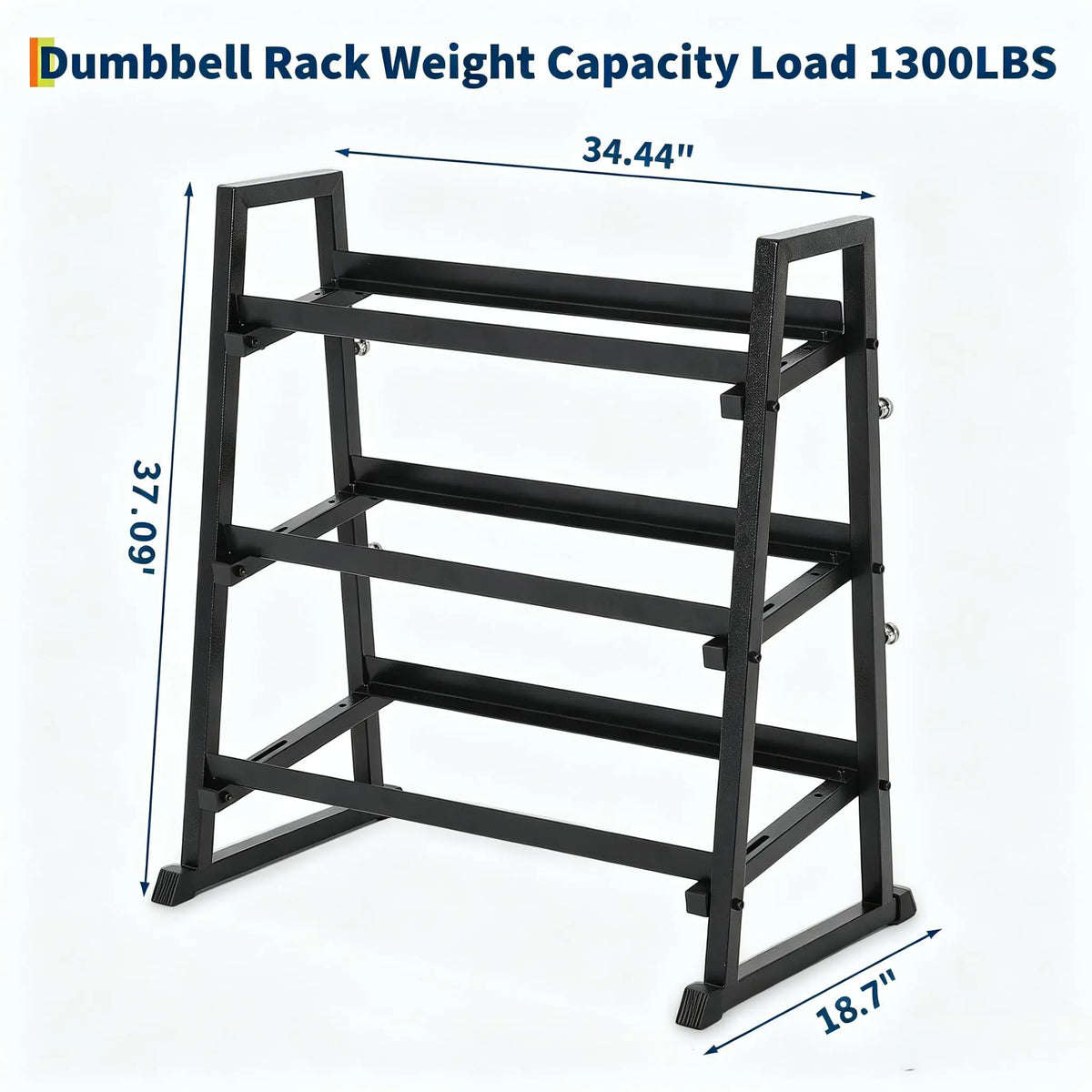 HiMiss Three Tier Dumbbell Rack Heavy Duty Weight Stand