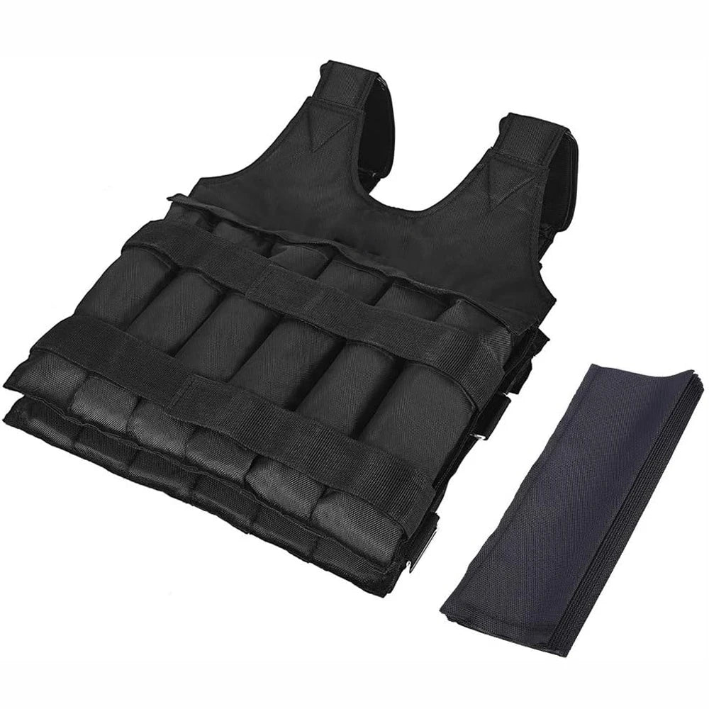 Adjustable Weighted Vest With Pockets For Strength And Fitness Training