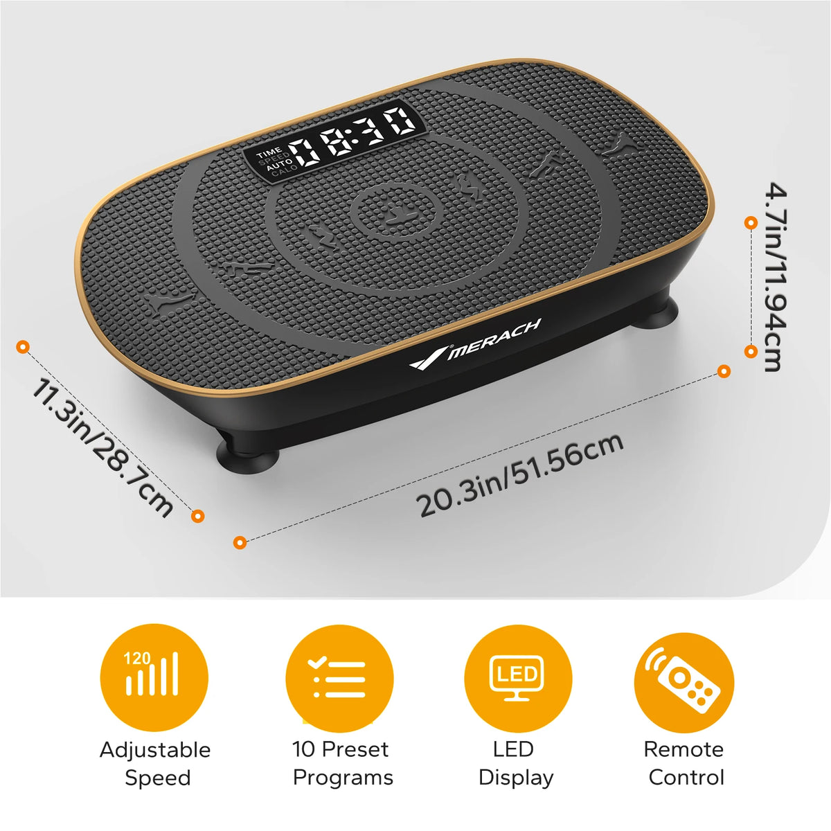 Merach Vibration Plate Exercise Machine For Full Body Fitness Platform