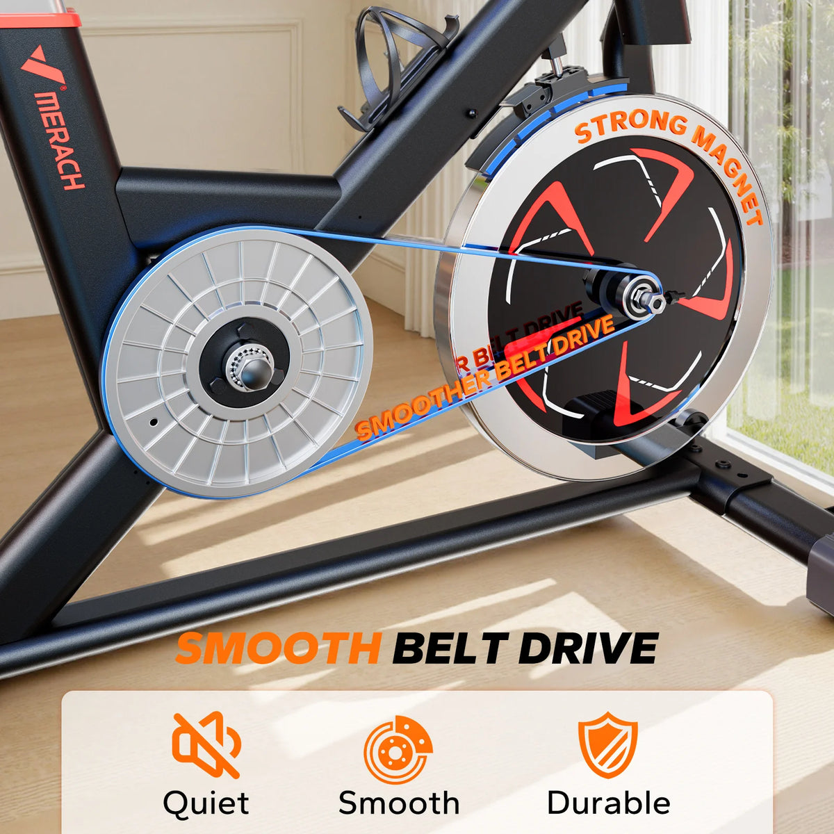 Merach Magnetic Resistance Indoor Cycling Exercise Bike