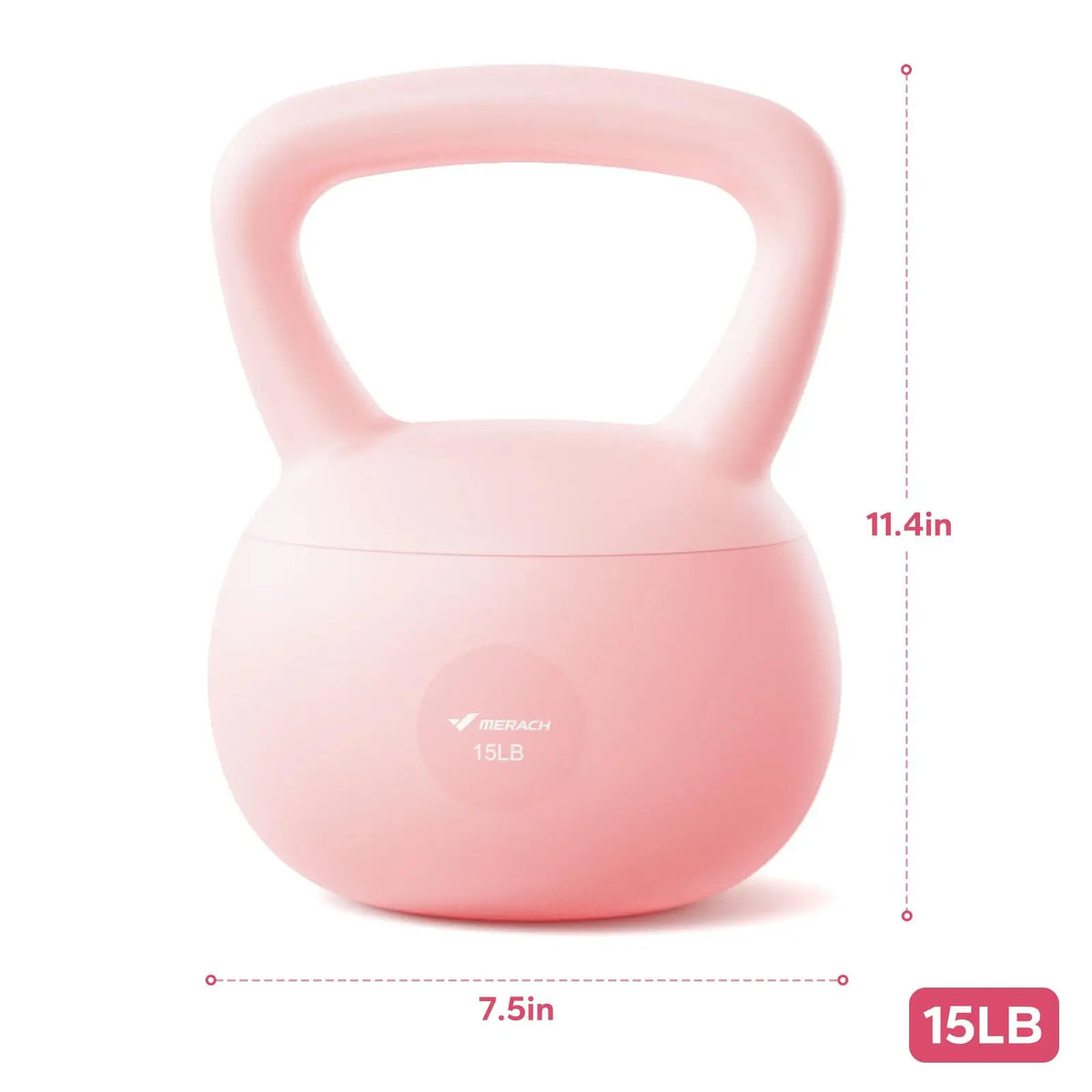 MERACH Soft Sided Sand Filled Kettlebell For Quiet Home Workouts