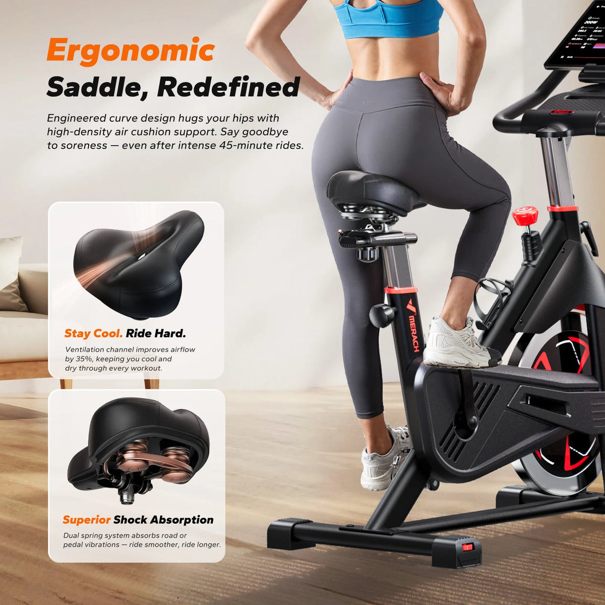 Merach Magnetic Resistance Indoor Cycling Exercise Bike