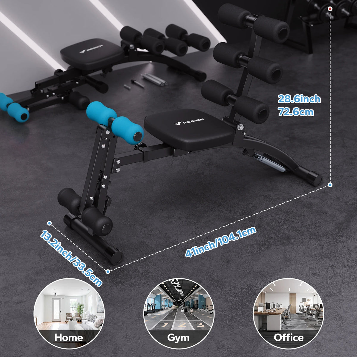 Merach Adjustable Ab Trainer Machine For Home Gym Fitness