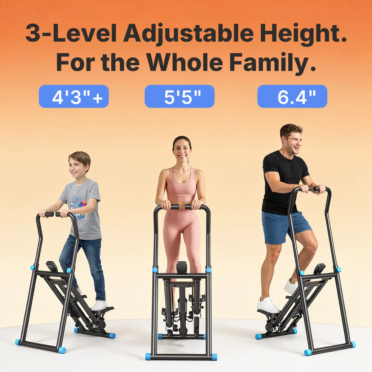 Merach Adjustable Foldable Stair Stepper Silent Fitness Climbing Machine