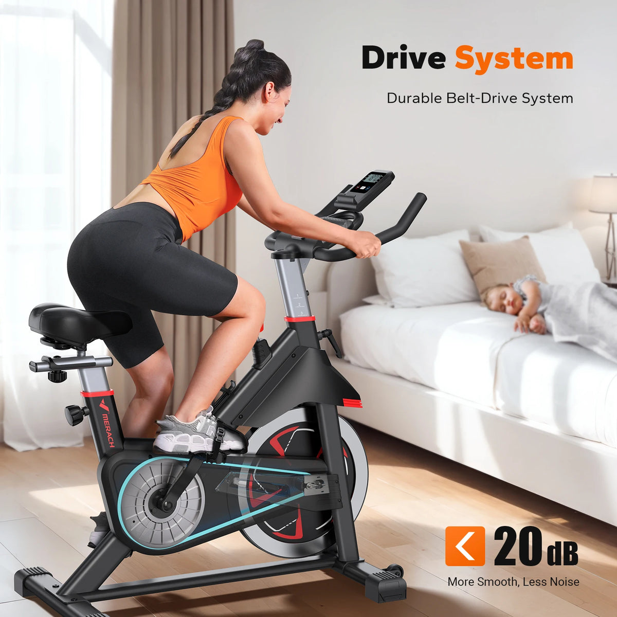 Merach Magnetic Resistance Indoor Cycling Exercise Bike