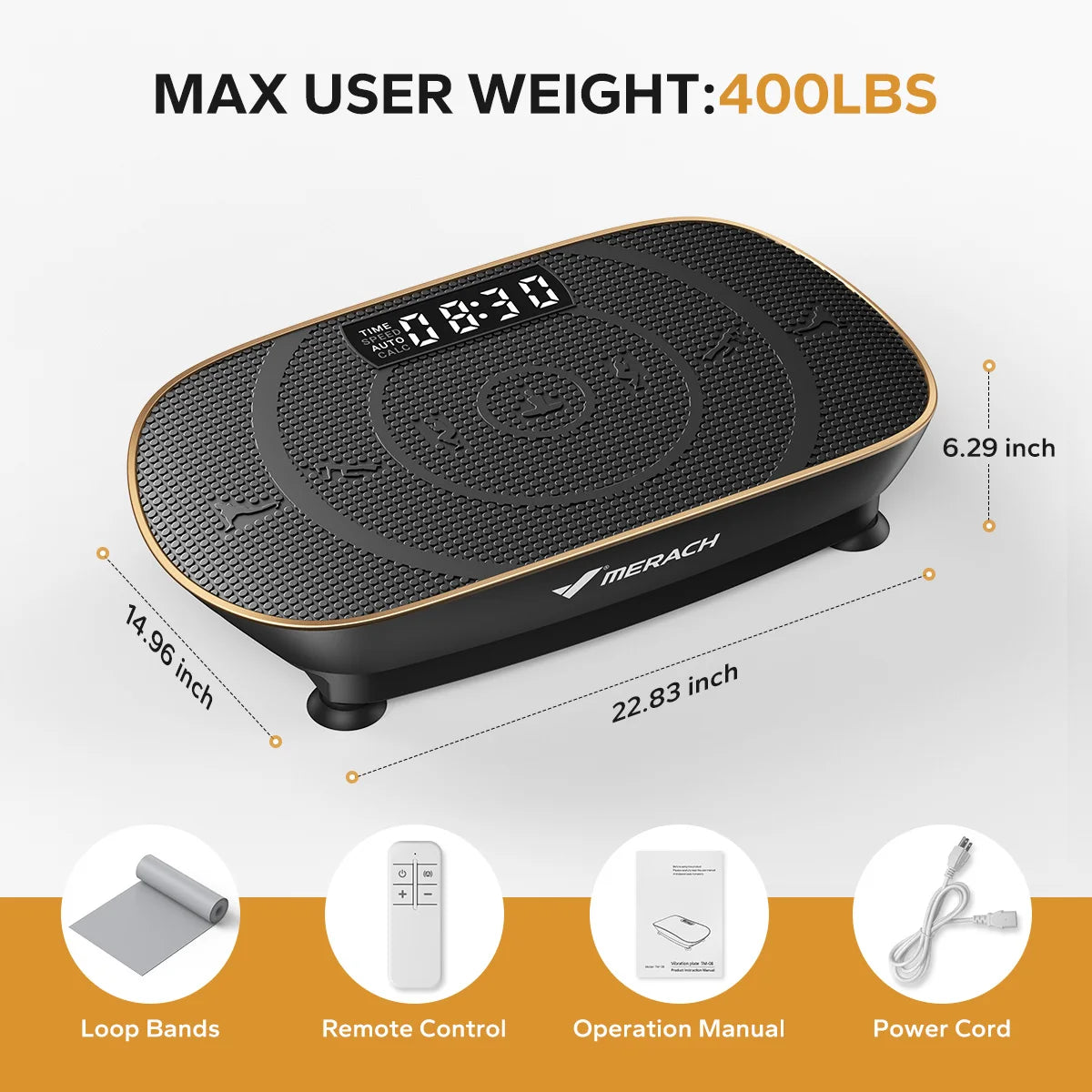 Merach Vibration Plate Exercise Machine For Full Body Fitness Platform