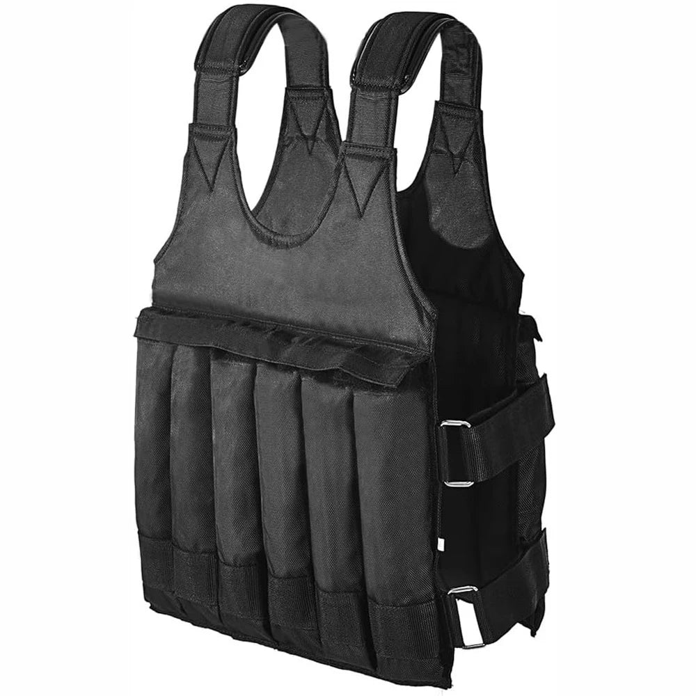 Adjustable Weighted Vest With Pockets For Strength And Fitness Training