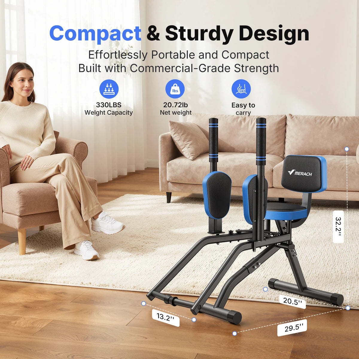 Merach Adjustable Hip Abductor Leg Trainer For Home Gym Glutes