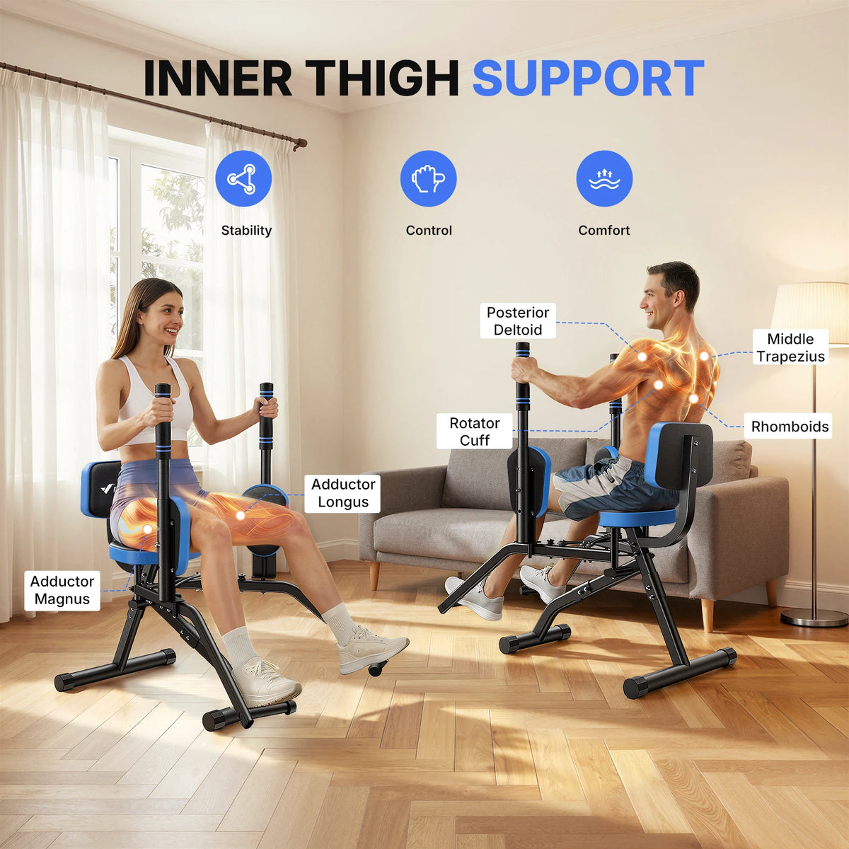 Merach Adjustable Hip Abductor Leg Trainer For Home Gym Glutes