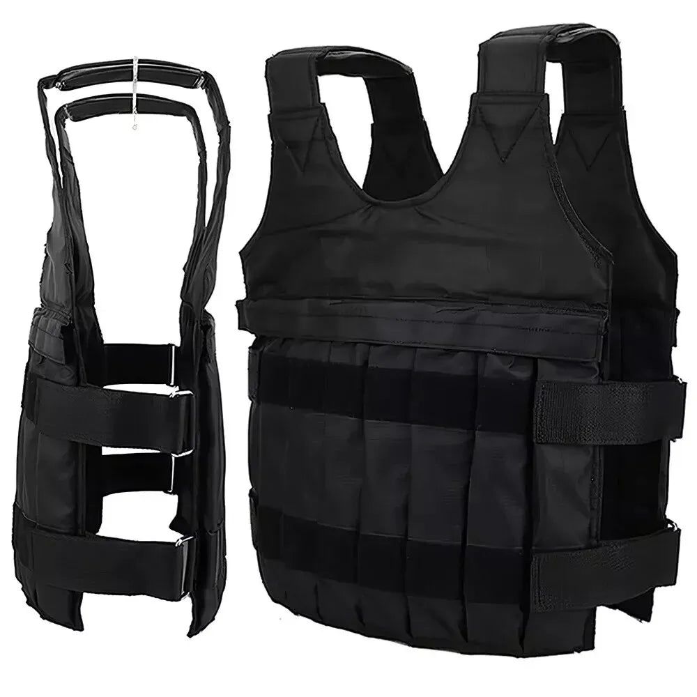 Adjustable Weighted Vest With Pockets For Strength And Fitness Training