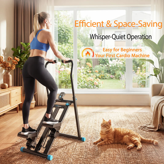 Merach Adjustable Foldable Stair Stepper Silent Fitness Climbing Machine