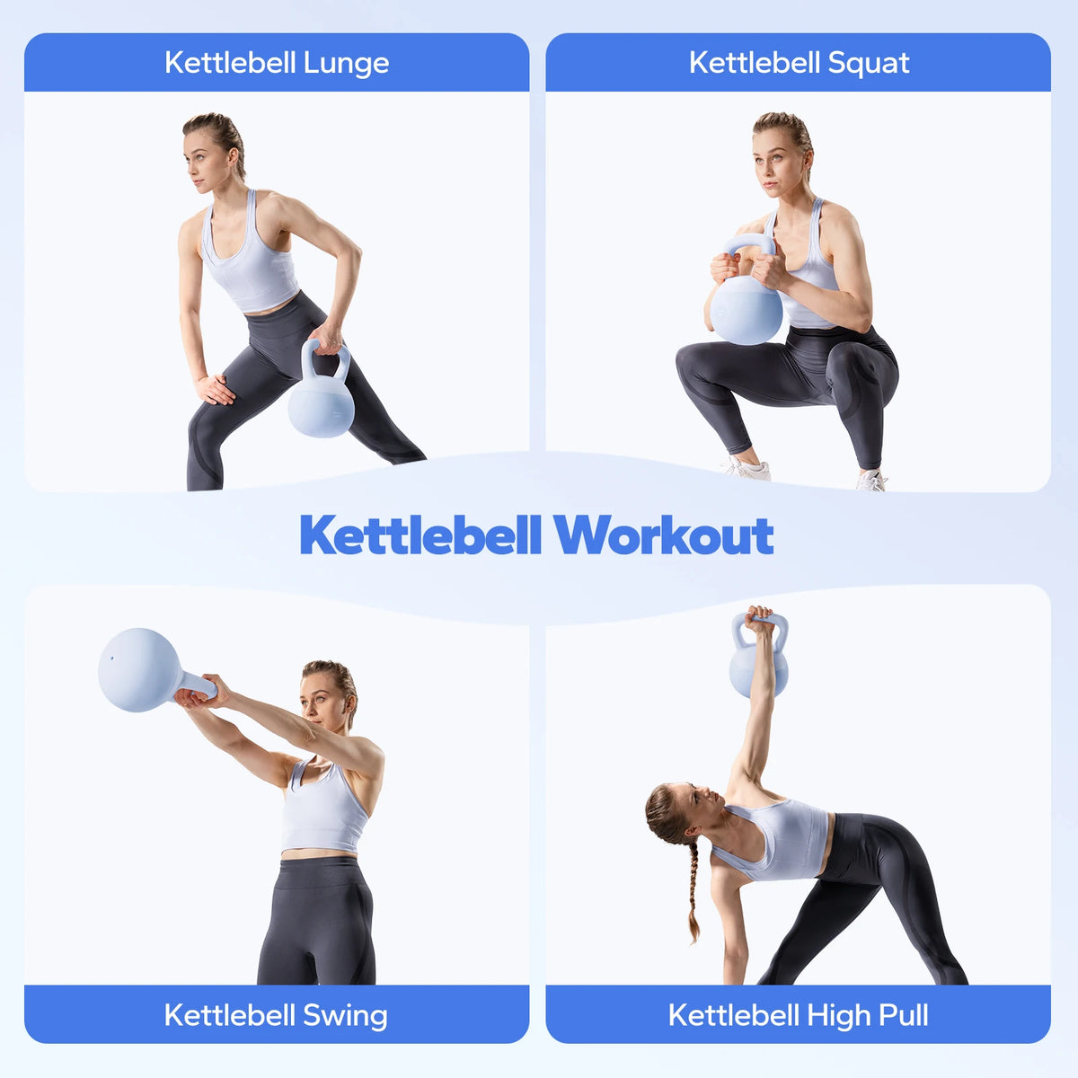 MERACH Soft Sided Sand Filled Kettlebell For Quiet Home Workouts