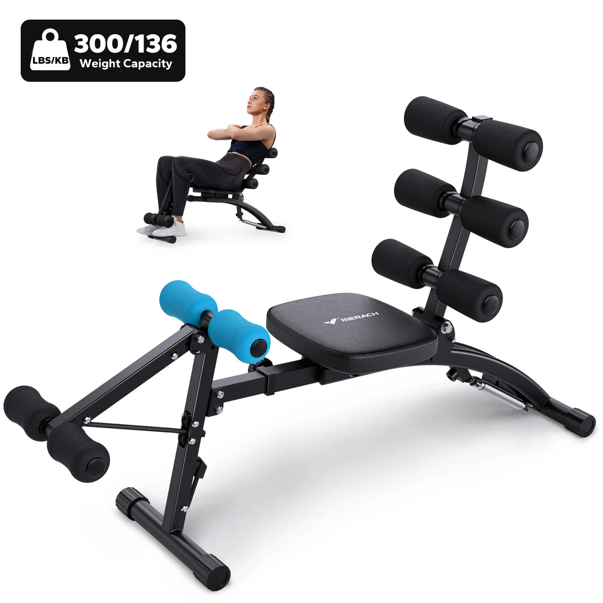 Merach Adjustable Ab Trainer Machine For Home Gym Fitness