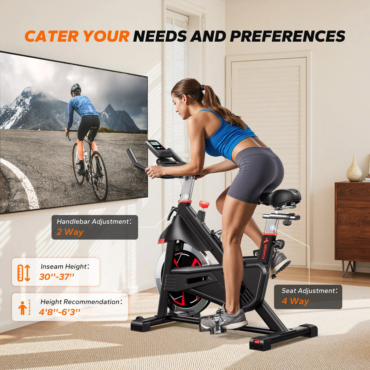 Merach Magnetic Resistance Indoor Cycling Exercise Bike