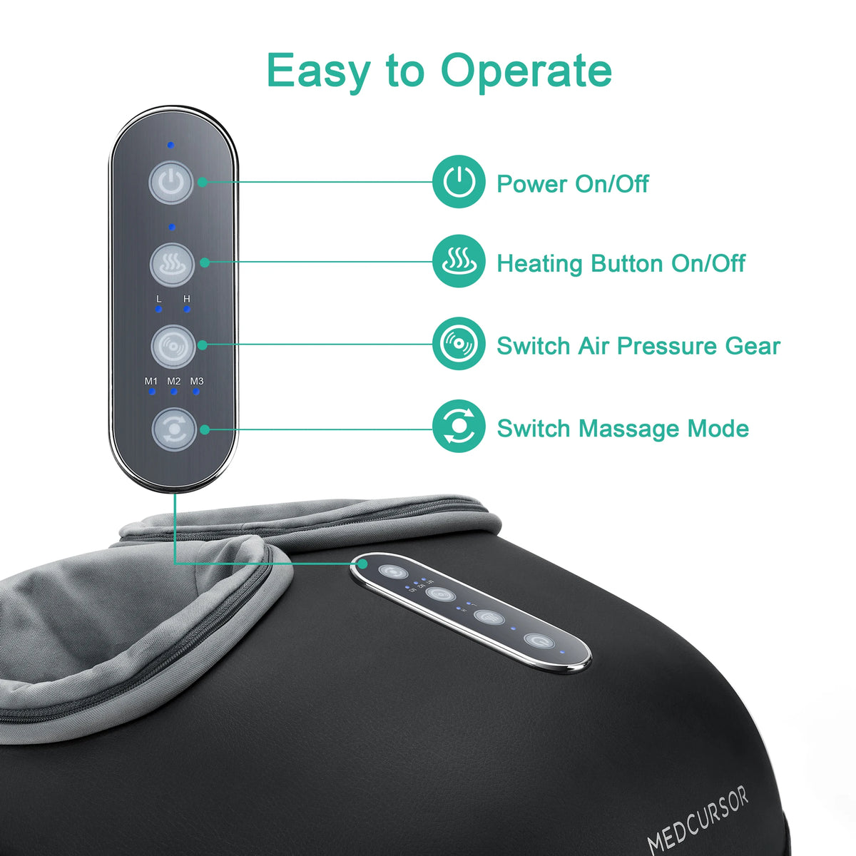 Medcursor Shiatsu Electric Foot Massager With Heat And Rollers