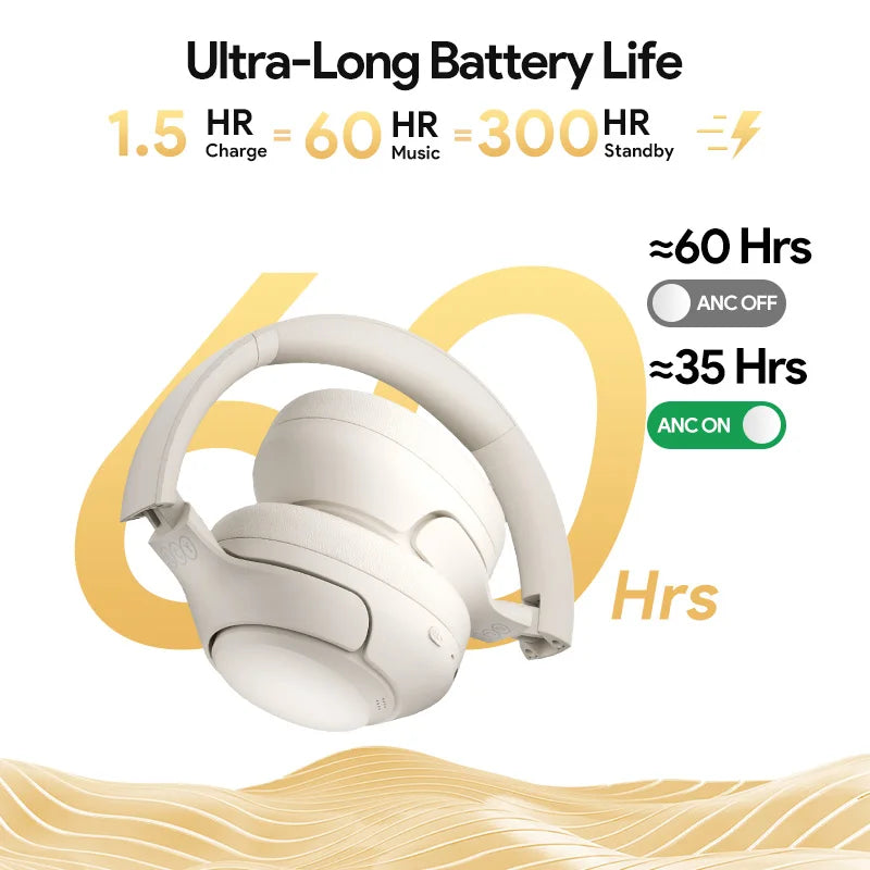 QCY H3 Bluetooth Wireless Headphones With Active Noise Cancellation
