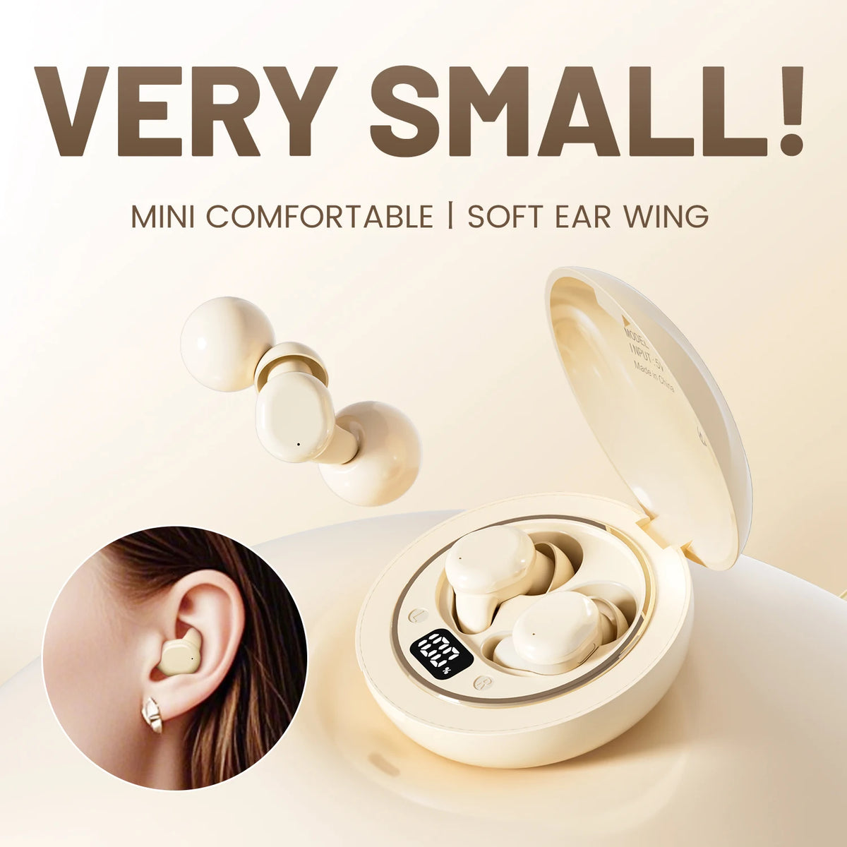 SHUKE Wireless Bluetooth Sleep Earbuds With Active Noise Canceling