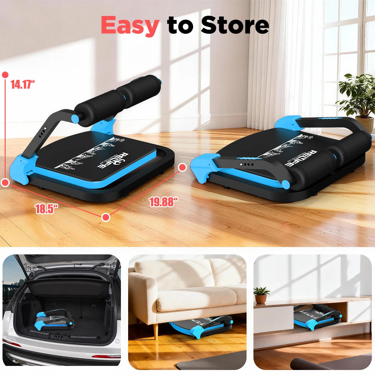 Adjustable Foldable Core Sit Up Machine For Home Strength Training