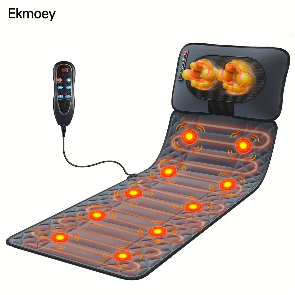 Ekmoey Full Body Shiatsu Massager With Heating And Vibration