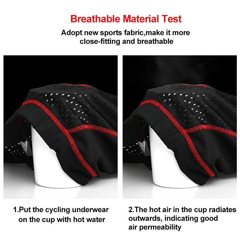 X-TIGER Men's 5D Gel Padded Cycling Liner Shorts For MTB