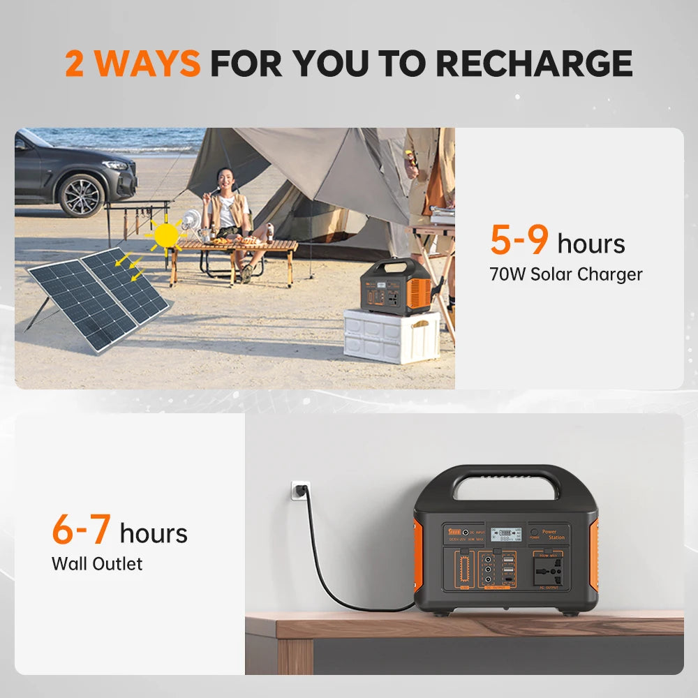 GaiaRay 500W Portable Solar Power Station With LiFePO4 Battery