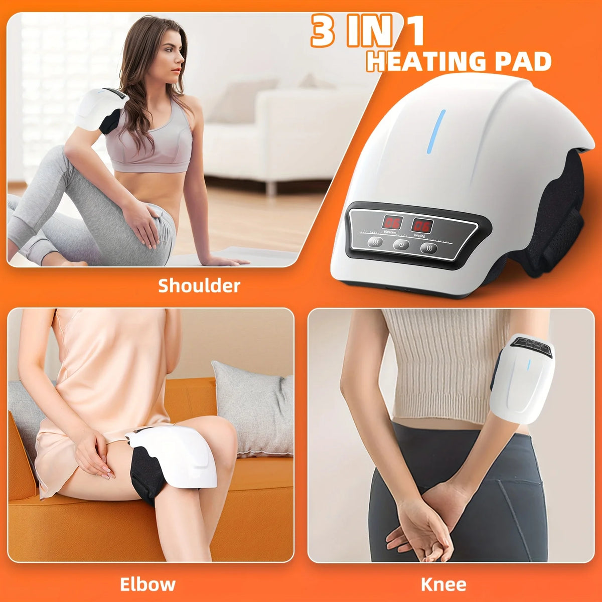 Ekmoey Cordless Knee Massager With Heat And Vibration