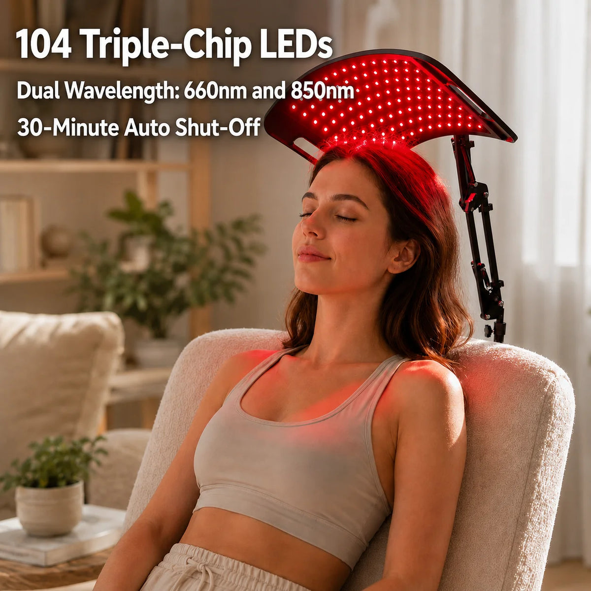 Premium Near Infrared Red Light Therapy Panel With Timer Stand