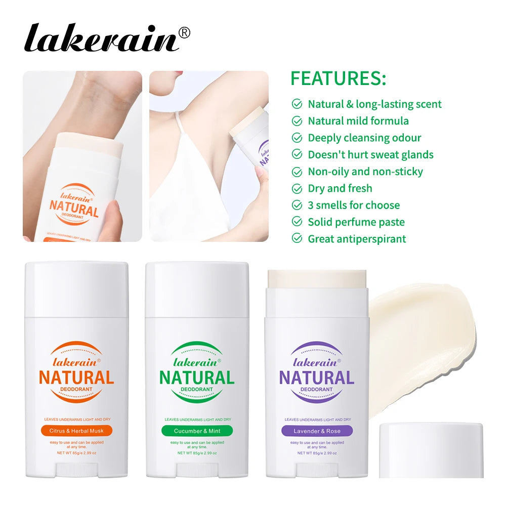Natural Plant Formula Deodorant Long Lasting Antiperspirant For Fresh Armpits