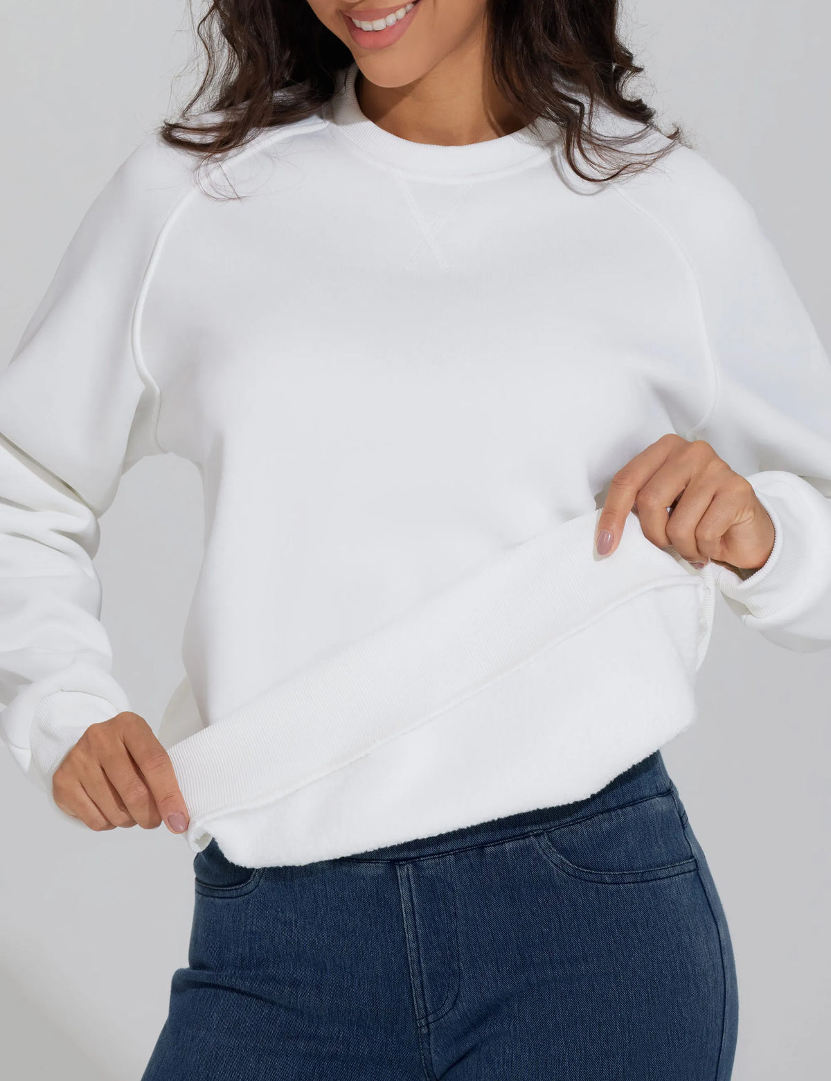 THE GYM PEOPLE Women's Fleece Crewneck Workout Sweatshirt