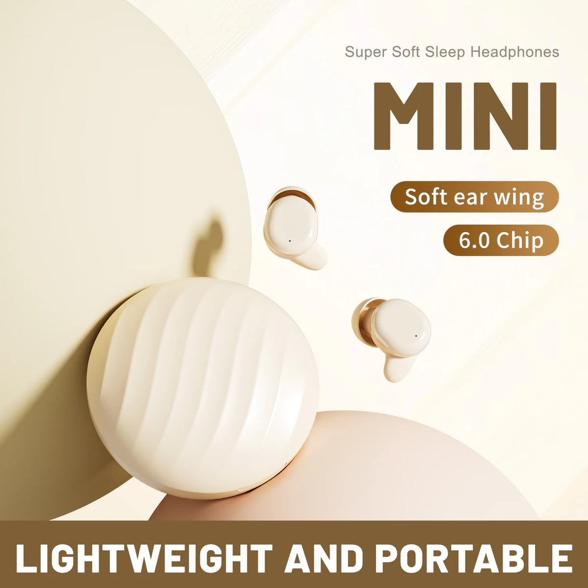 SHUKE Wireless Bluetooth Sleep Earbuds With Active Noise Canceling
