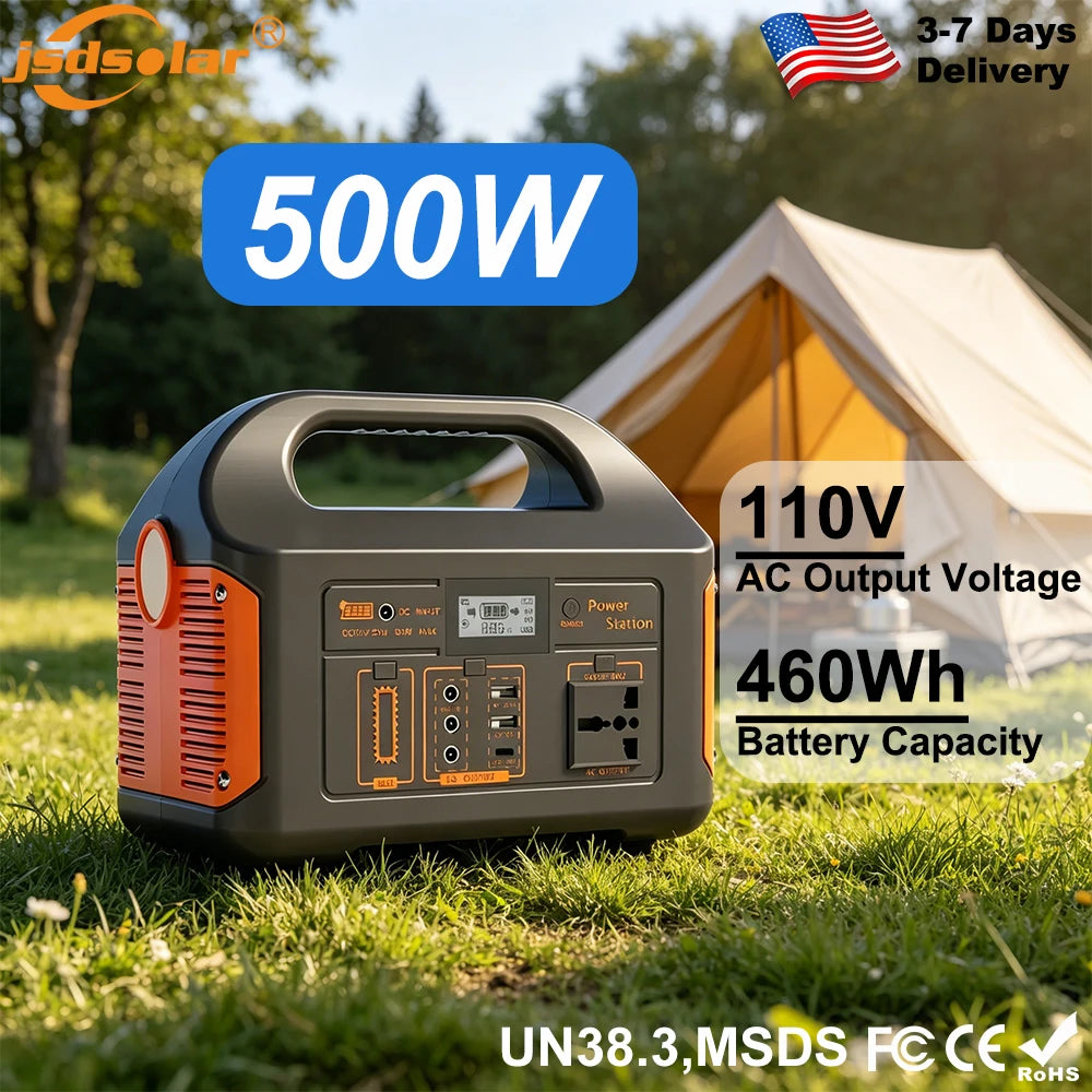 GaiaRay 500W Portable Solar Power Station With LiFePO4 Battery