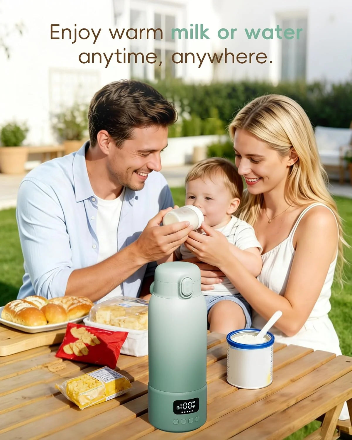Rechargeable Portable Stainless Steel Insulated Travel Thermos Cup
