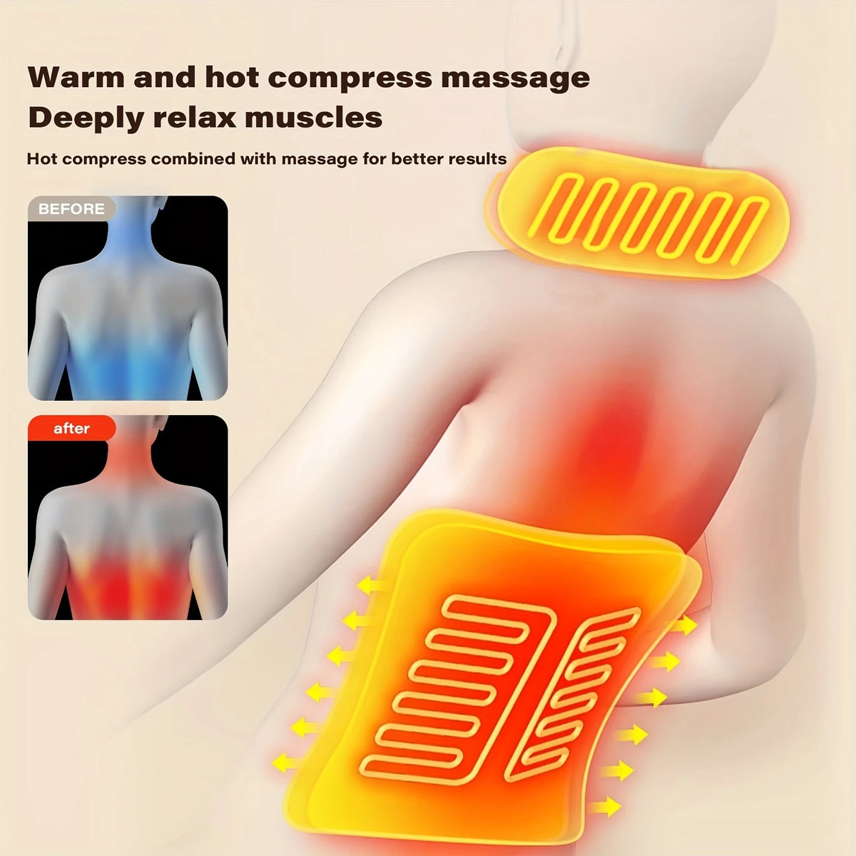 Ekmoey Full Body Shiatsu Massager With Heating And Vibration