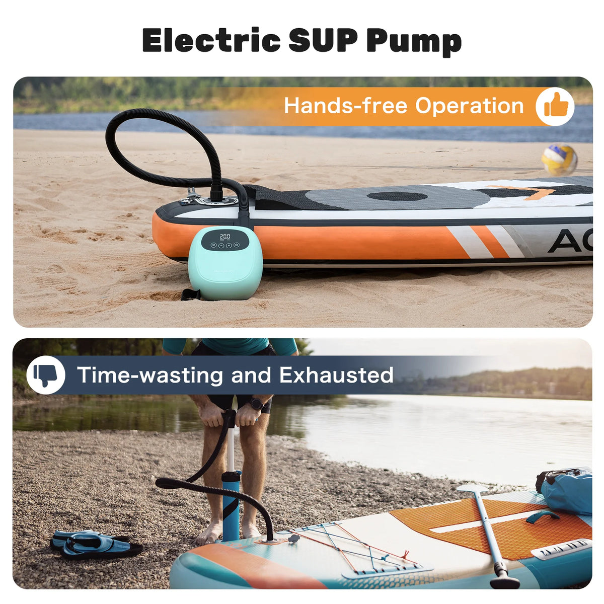 Dwndpump Portable Electric Inflator Pump With Rechargeable Battery
