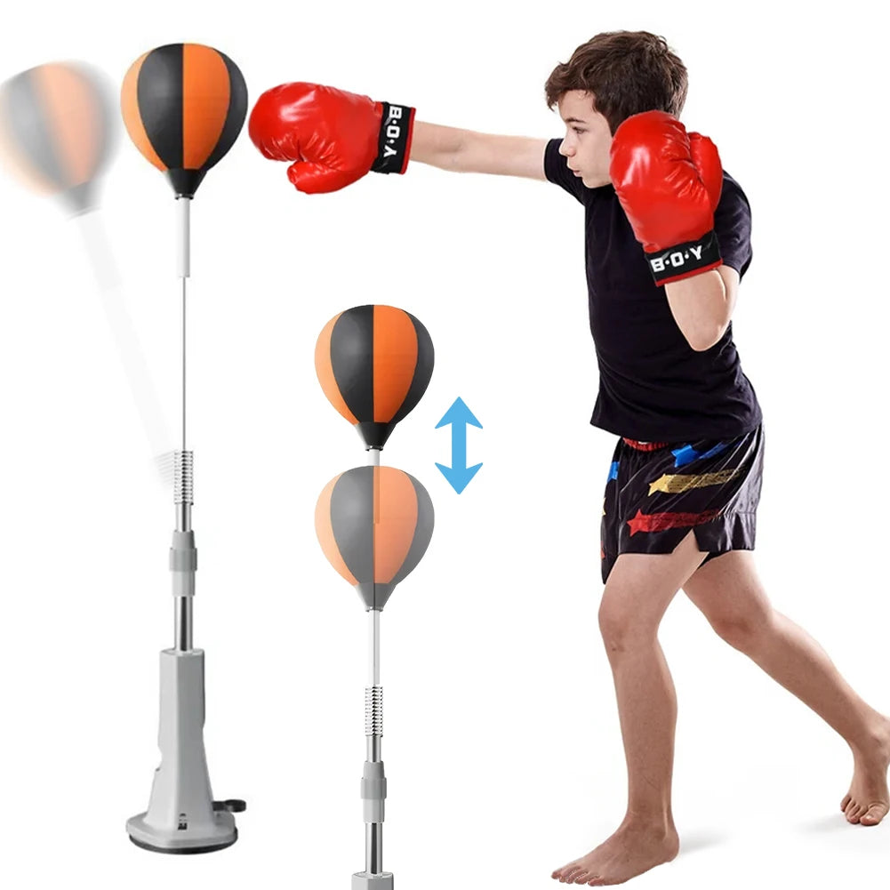 JOCESTYLE Adjustable Boxing Bag Stand With Reflex Ball Training Set