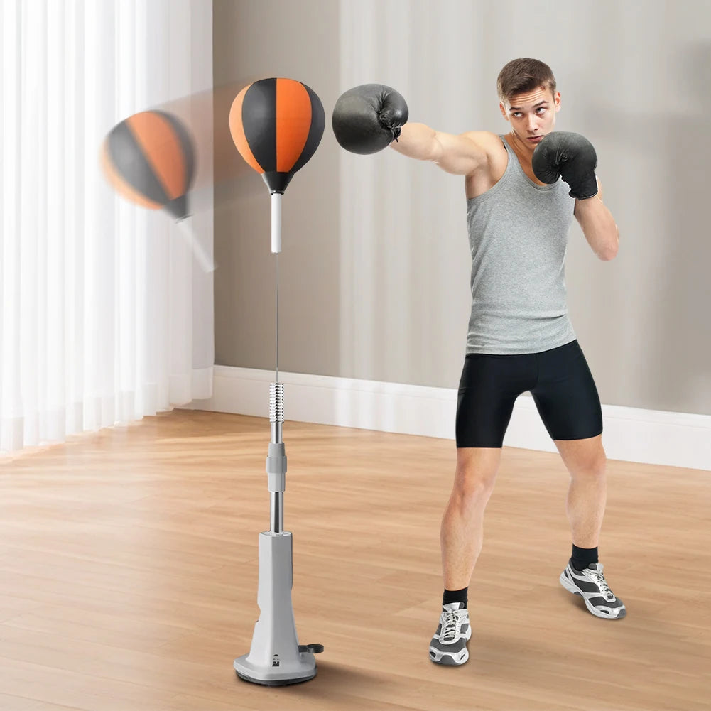 JOCESTYLE Adjustable Boxing Bag Stand With Reflex Ball Training Set