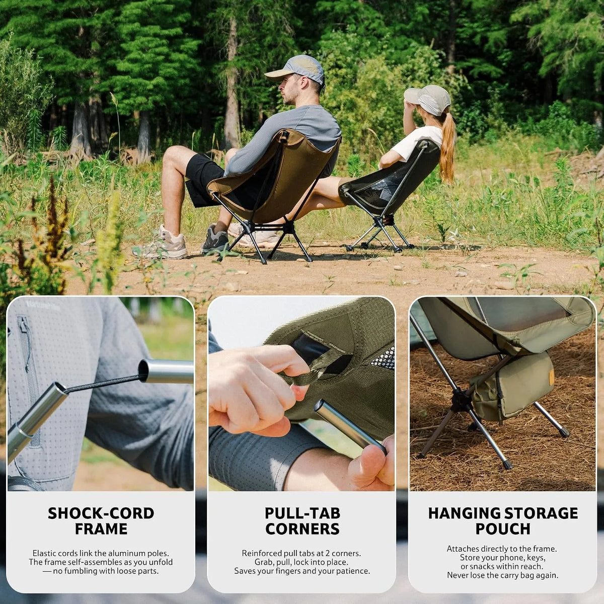 Naturehike Ultralight Foldable Camping Moon Chair For Outdoor Use