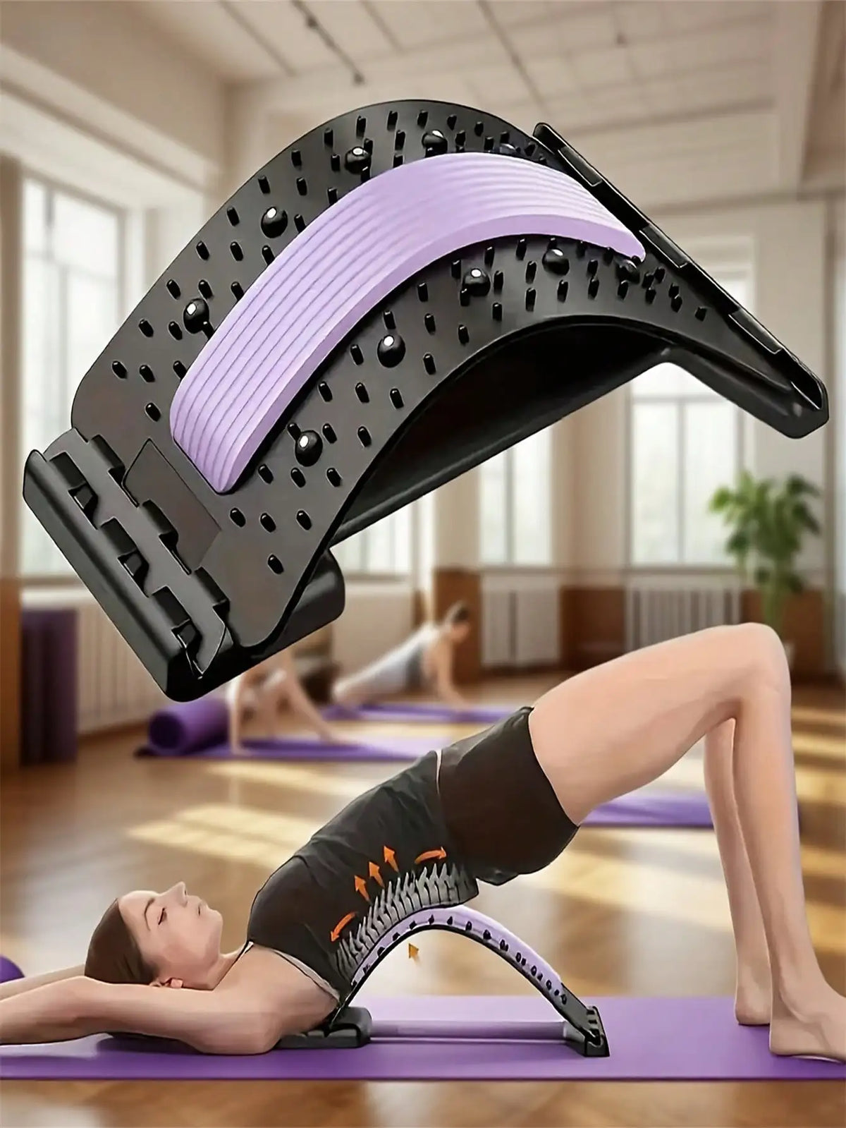 Adjustable Back Relaxer Waist Stretcher Cervical Support Yoga Aid Tool