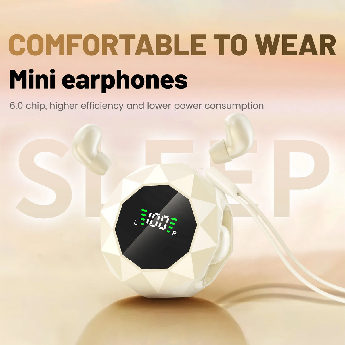 SHUKE Wireless Sleep Earbuds With Bluetooth Active Noise Cancellation