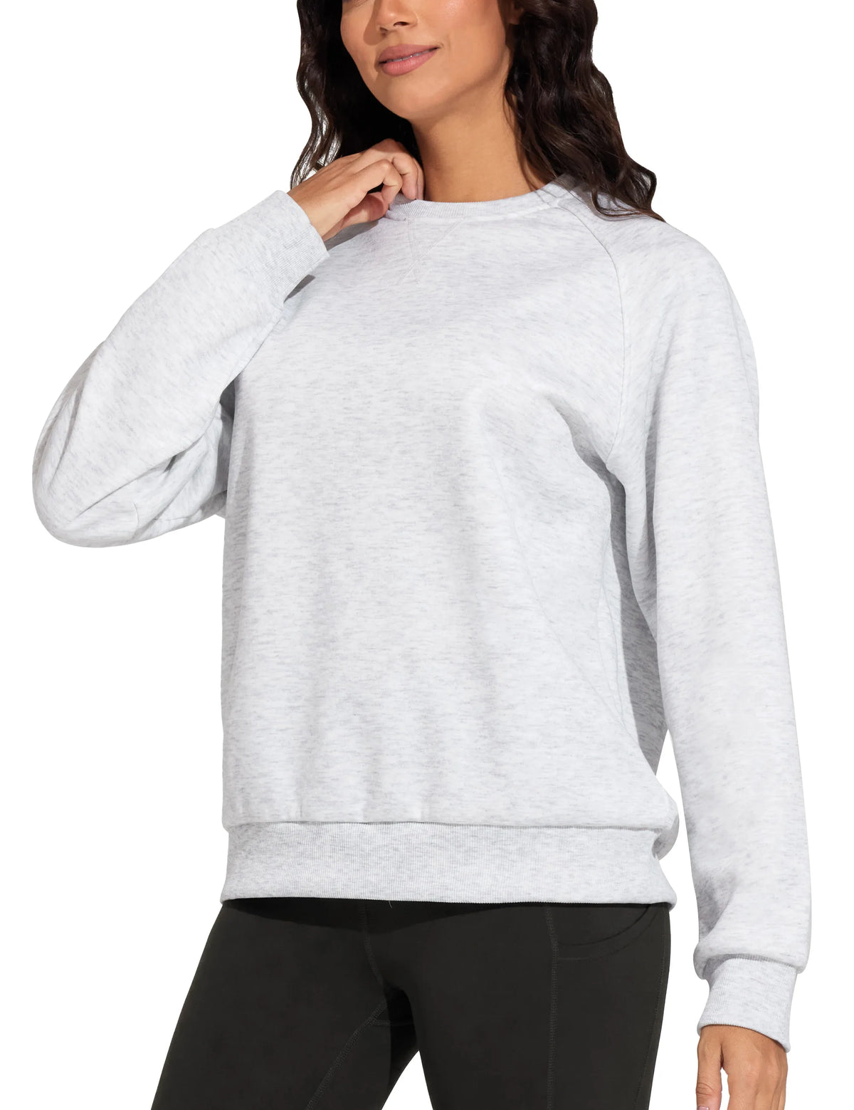 THE GYM PEOPLE Women's Fleece Crewneck Workout Sweatshirt