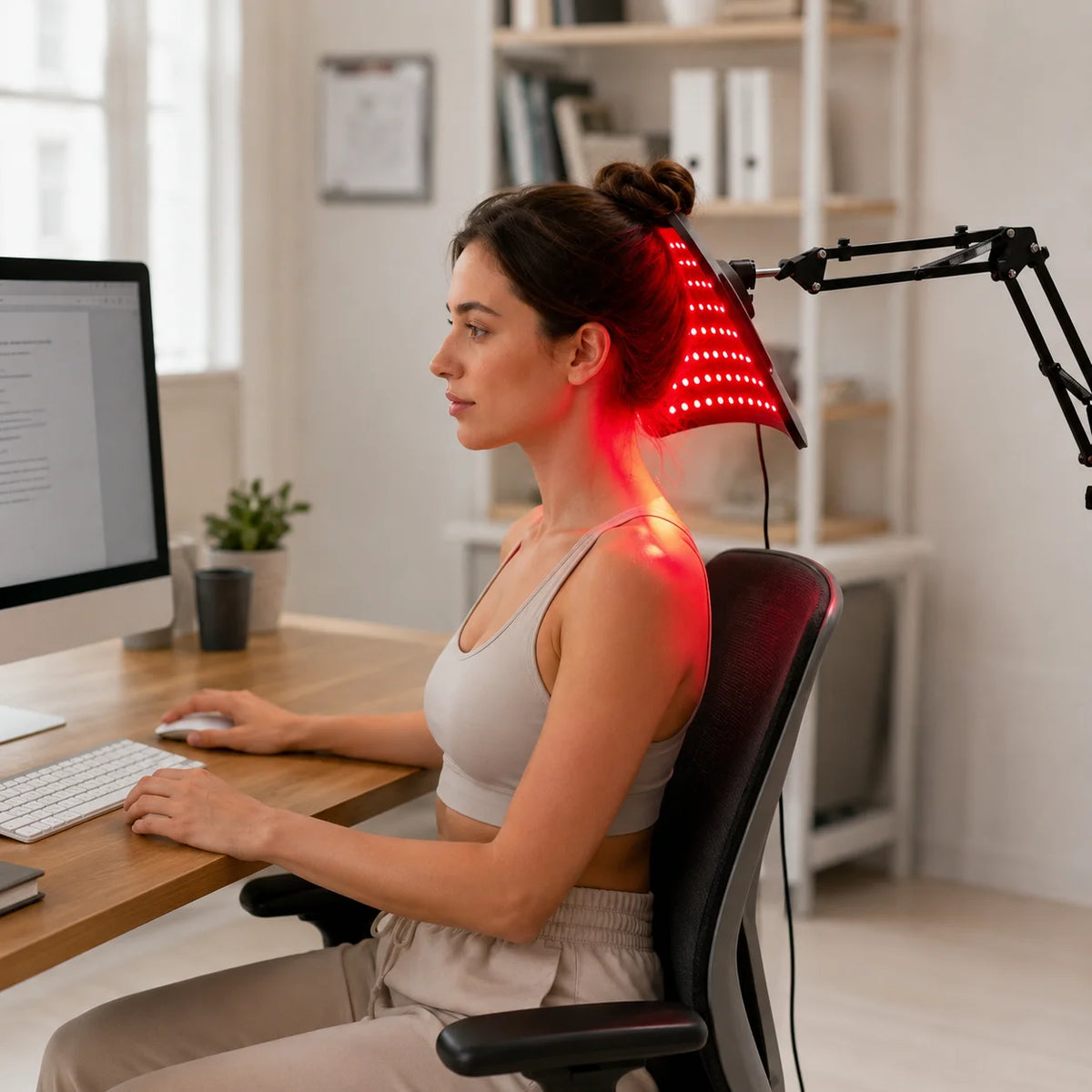 Premium Near Infrared Red Light Therapy Panel With Timer Stand