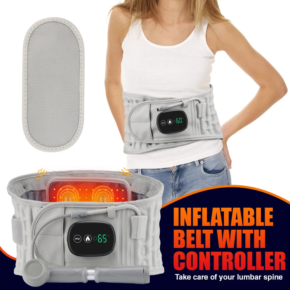 Hailicare USB Rechargeable Inflatable Heating Vibration Massage Belt