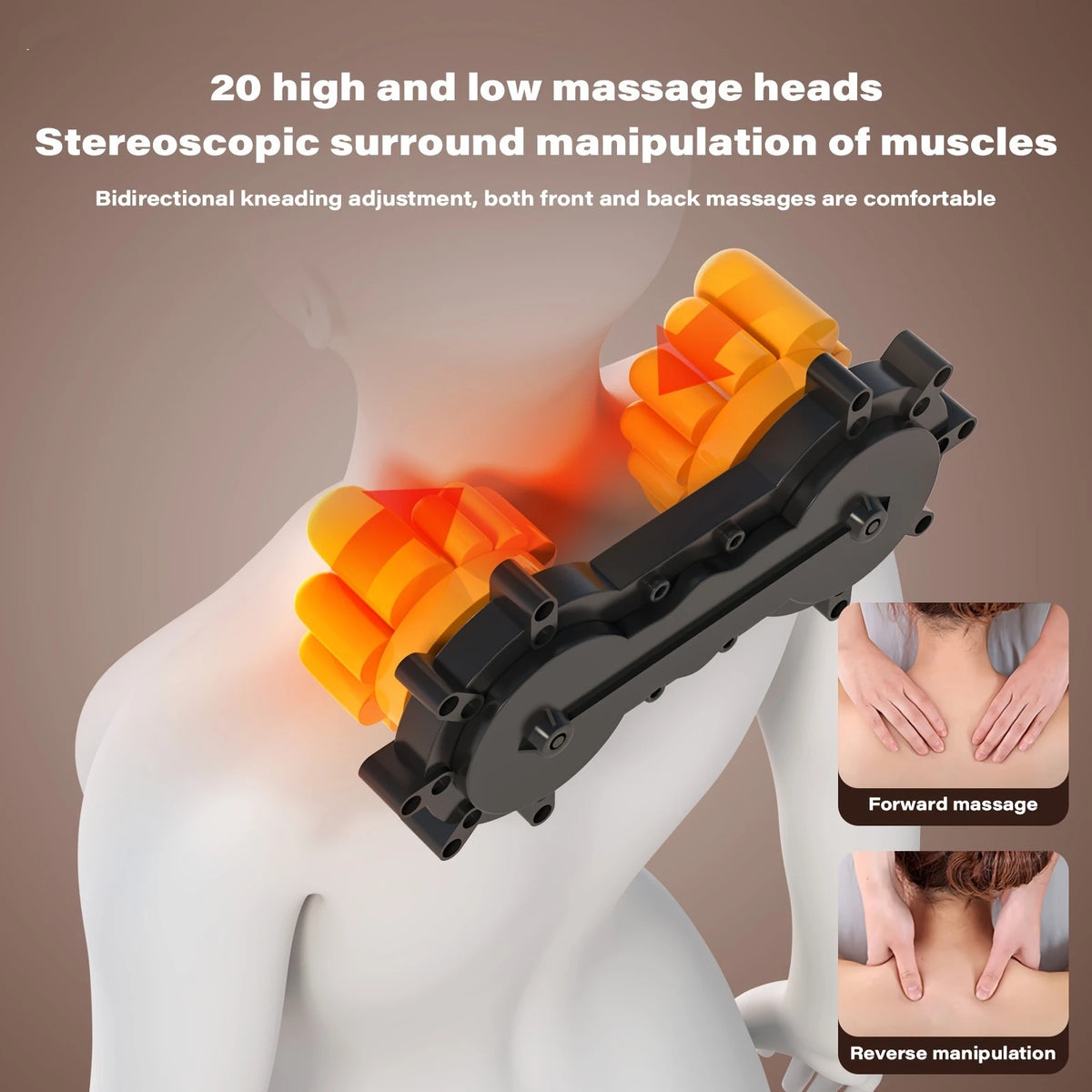 Ekmoey Full Body Shiatsu Massager With Heating And Vibration