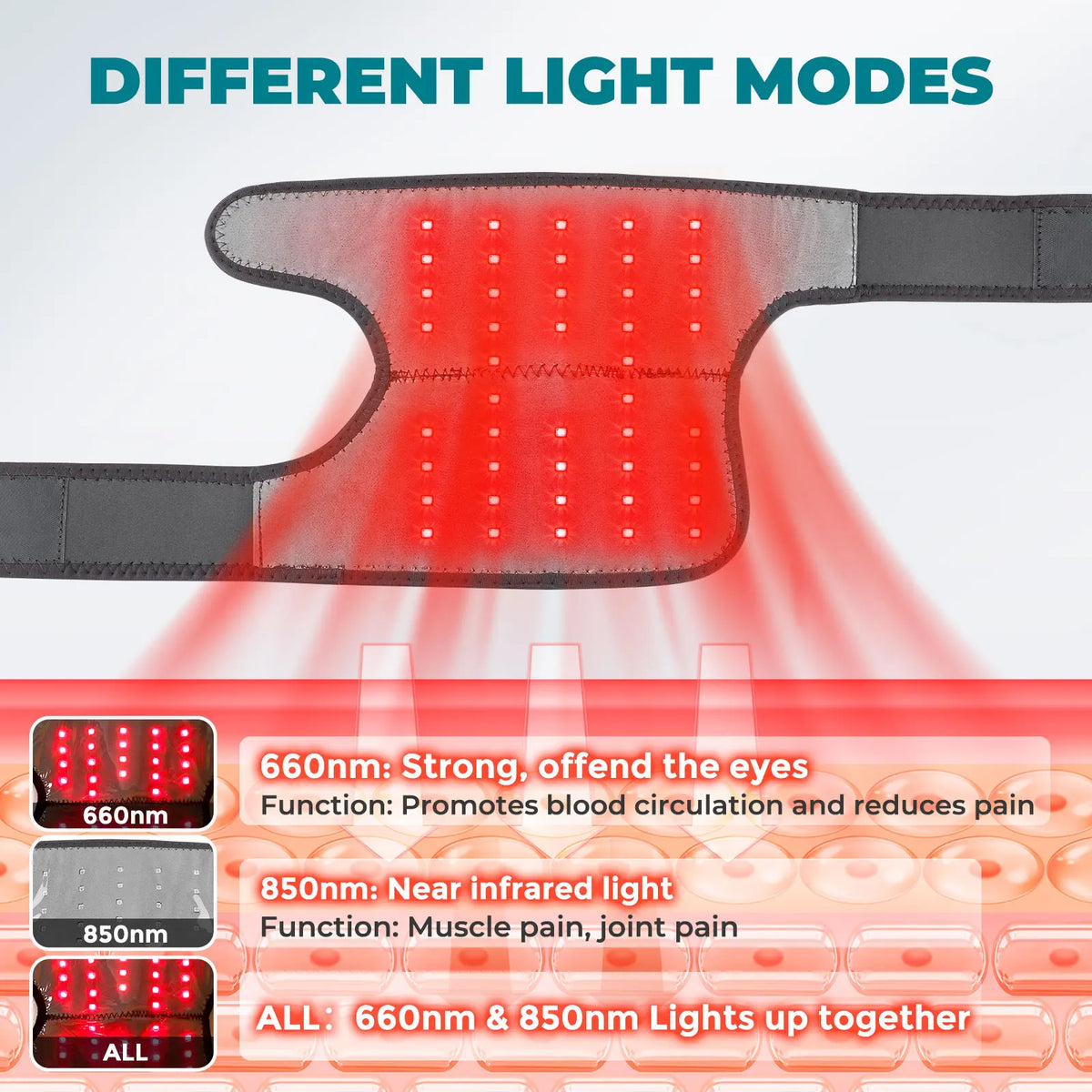 Hailicare Heated Knee Wrap With Red Light And Cordless Massager