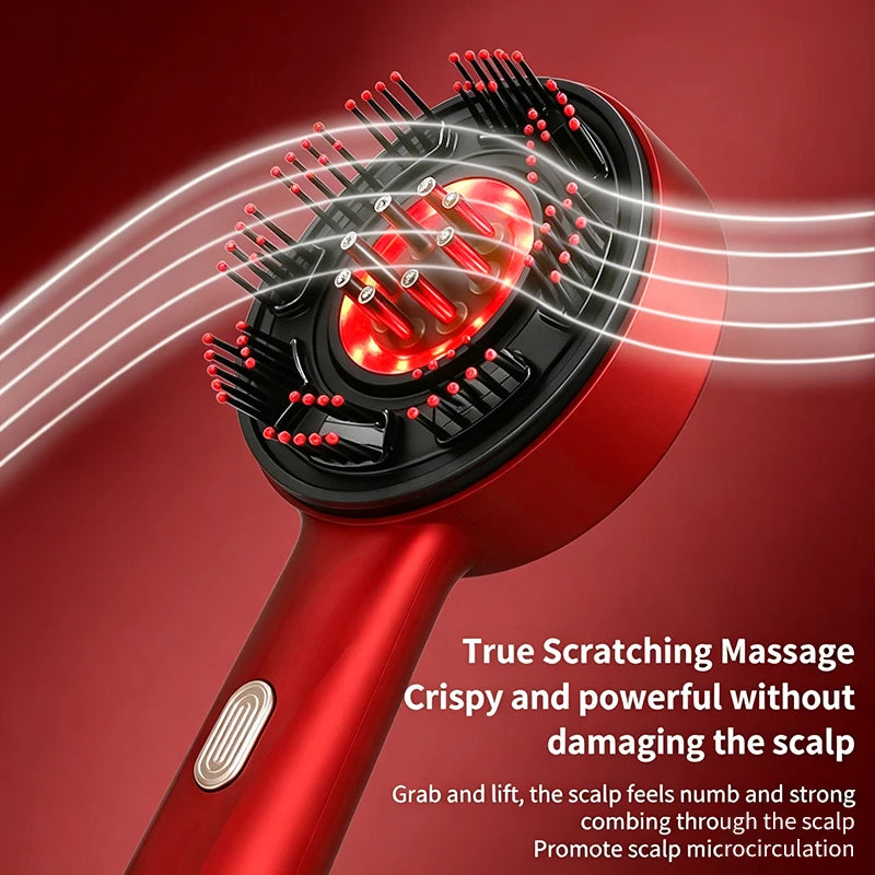 AFDEAL Electric Hair Massage Comb With Light Therapy Applicator