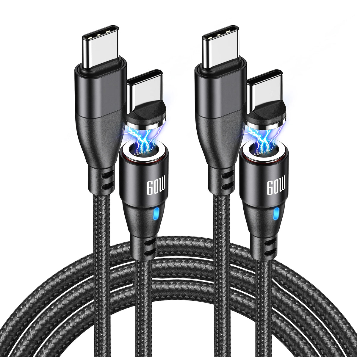 AUFU 60W Magnetic USB C Braided Fast Charging Cable